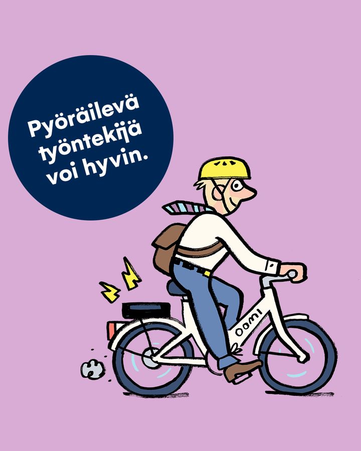 Työsuhdepyörällä kurvailu lisää liikuntaa ja hyvinvointia päivään! Kaupan päälle työnantaja saattaa säästää taksikuluissa ja kilometrikorvauksissa. 👍 Lue lisää osoitteesta oomi.fi/fillari