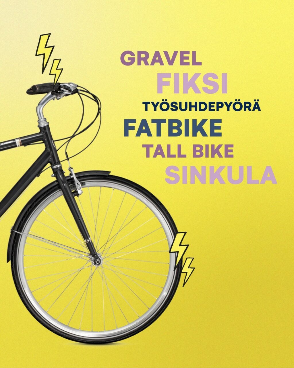 Tunnistatko nämä eri tyyppiset pyörät? Työsuhdepyöräedulla voit valita laajasta valikoimasta minkä tahansa polkupyörän – käytit sitä sitten työmatkan tai vapaa-ajan pyöräilyyn! 🚴‍♀️#polkupyörä #fillari #työsuhdepyörä #työsuhdeetu #polkupyöräily