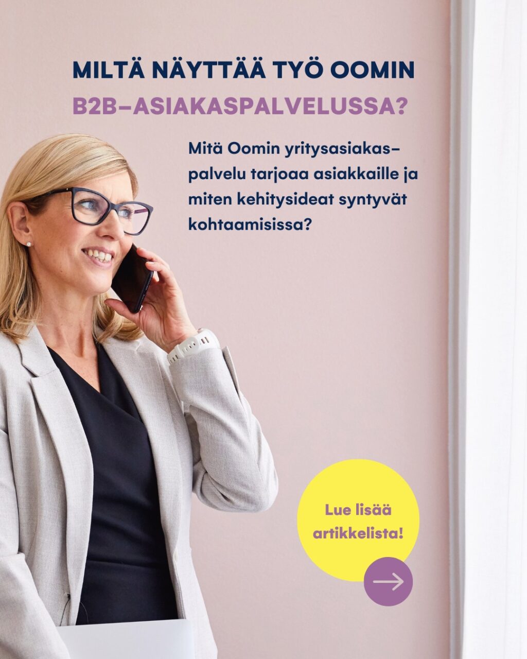 Miltä näyttää työ Oomin yritysasiakaspalvelussa? 💡Yritysasiakaspalvelussa työpäivät koostuvat asiakaskohtaamisista, ideoinnista, ongelmanratkaisusta ja osallistumisesta liiketoiminnan kehittämiseen. Oomin asiakaskunnan haitari on laaja aina yksinyrittäjästä toiminimeen ja suureen konserniin. ⚡Asiantuntijoilta yritysasiakkaat toivovat tukea päätöksiin:"Jokainen asiakas otetaan vastaan yksilönä, ilman kiirettä. Kohtaamisten aiheet ja kesto vaihtelevat suuresti. Jollekin asiakkaalle tehdään lyhytaikainen sähkösopimus remonttikohteeseen, ja toisen kanssa selvitetään suuryrityksen sopimuskilpailutusta", kuvailee asiakaspalvelija Pauliina Raunio.Lue lisää työstä Oomin yritysasiakaspalvelussa - linkin löydät biosta!#asiakaspalvelu #b2b #oomi