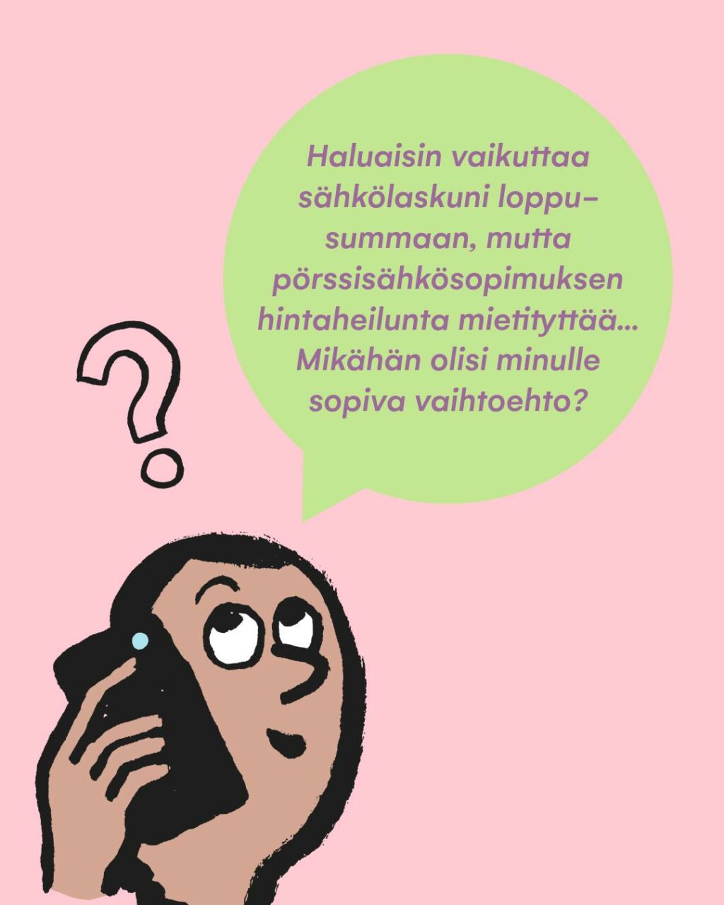 Vastaus on yhtä helppo kuin töpselin laittaminen seinään! 👇Oomi Joustolla voit nimittäin itse vaikuttaa sähkölaskusi loppusummaan ja säästää verrattuna kokonaan kiinteähintaiseen sopimukseen!Oomi Joustossa sähköenergian kiinteä hinta on alhaisempi kuin Oomi Kiinteä -sopimuksessa. Ajoittamalla sähkön käyttöä kuukauden edullisemmille päiville ja tunneille yhdeksän kymmenestä Jousto-asiakkaastamme pääsee alle Oomi Kiinteän hinnan. 🫡Valitse siis joko 6 kk, 12 kk tai 24 kk määräaikainen sopimus! 💜#oomi #sähkö #sähkösopimus #sesonki