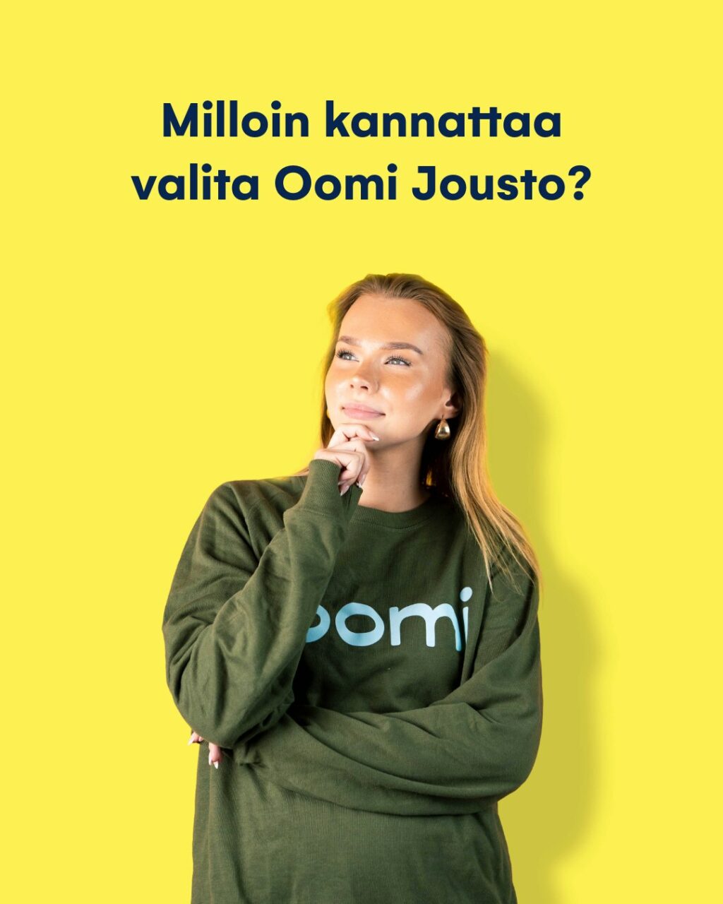 Pitäisikö valita Oomi Jousto? 😌 Swaippaa ja katso, montako kohtaa viidestä osuu suhun:❎ Ei yhtään: Miten olisi Oomi Kiinteä?✅ Yksi: Testaamisen arvoinen idea.✅ Kaksi tai useampi: No nyt löytyi se oikea!Joustaja säästää – tutustu nyt Oomi Joustoon.#oomi #sähkösopimus #sähkö