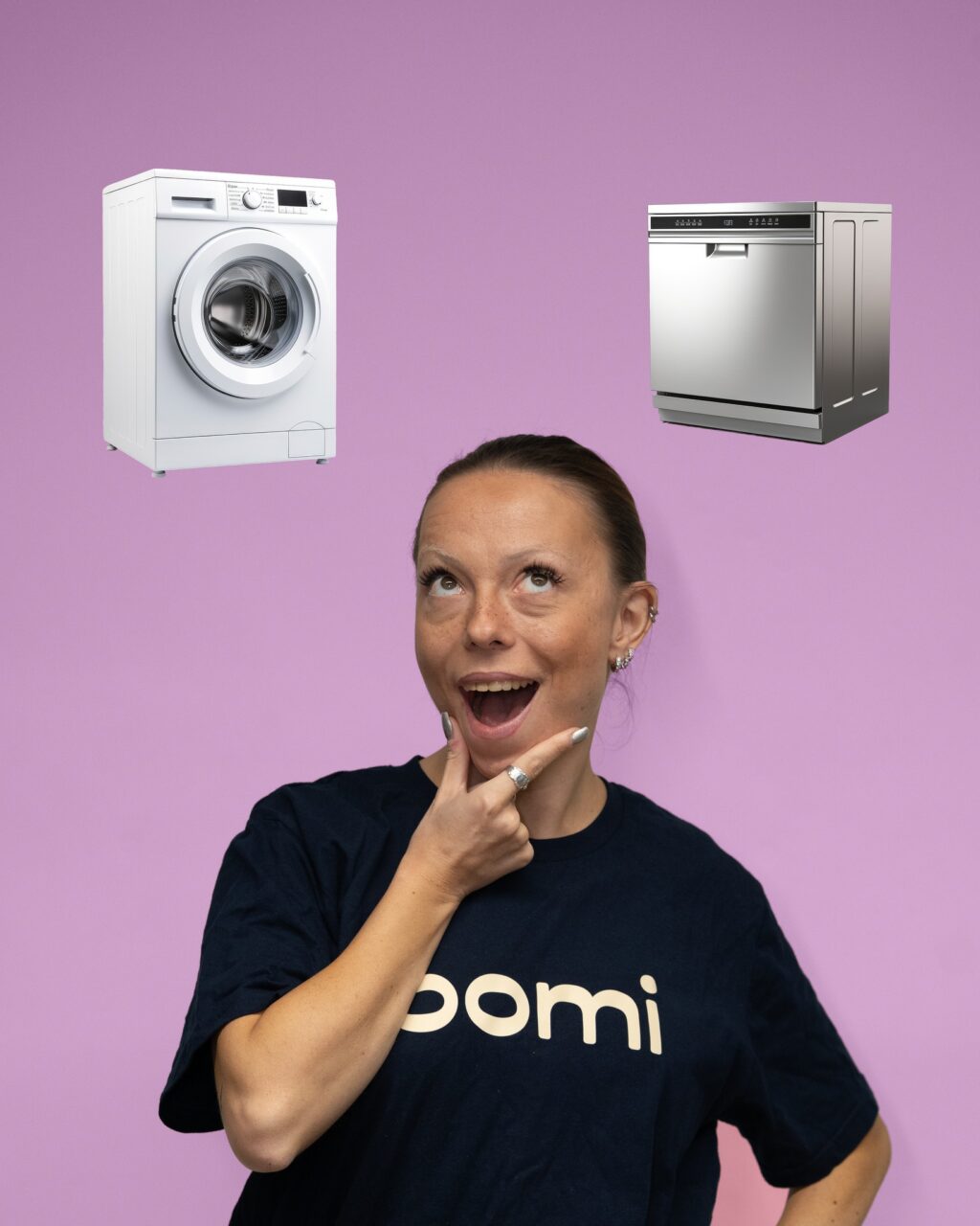 Kumpi vie enemmän sähköä – astianpesukone vai pyykinpesukone? 👀Vihje: se, joka pyörittää kuumaa vettä pitkään… 💦 Arvaatko oikein? 🔌⚡️#oomi #sähkönkulutus