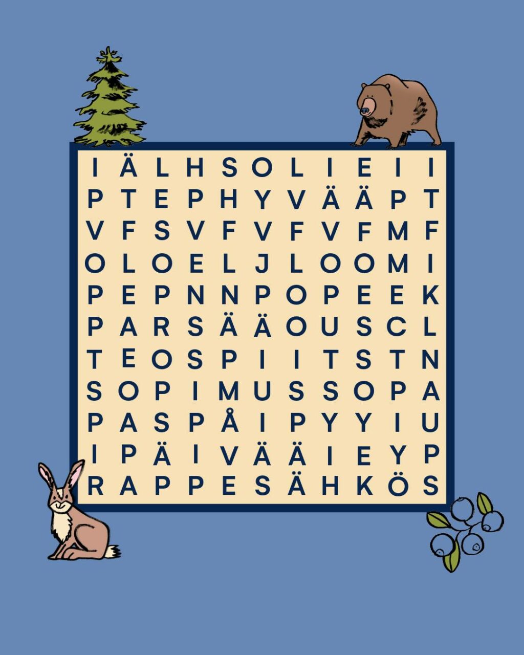 Tänään juhlitaan Suomea! Minkä toivotuksen löydät ristikosta? 🇫🇮