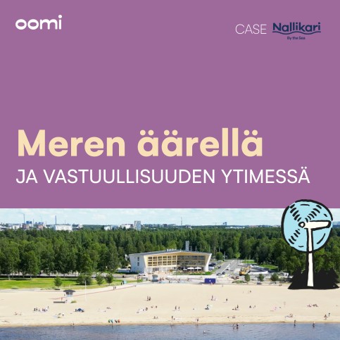 Nallikarissa energia virtaa vastuullisesti ympäri vuoden! 🌊Oomi huolehtii, että meren äärellä kaikki toimii CO₂-vapaasti ja kestävästi. Kurkkaa karusellista, miten pitkäaikainen kumppanuus tukee Nallikarin kasvua. 💜#oomi #nallikari #vastuullisuus #matkailu #asiakastarina