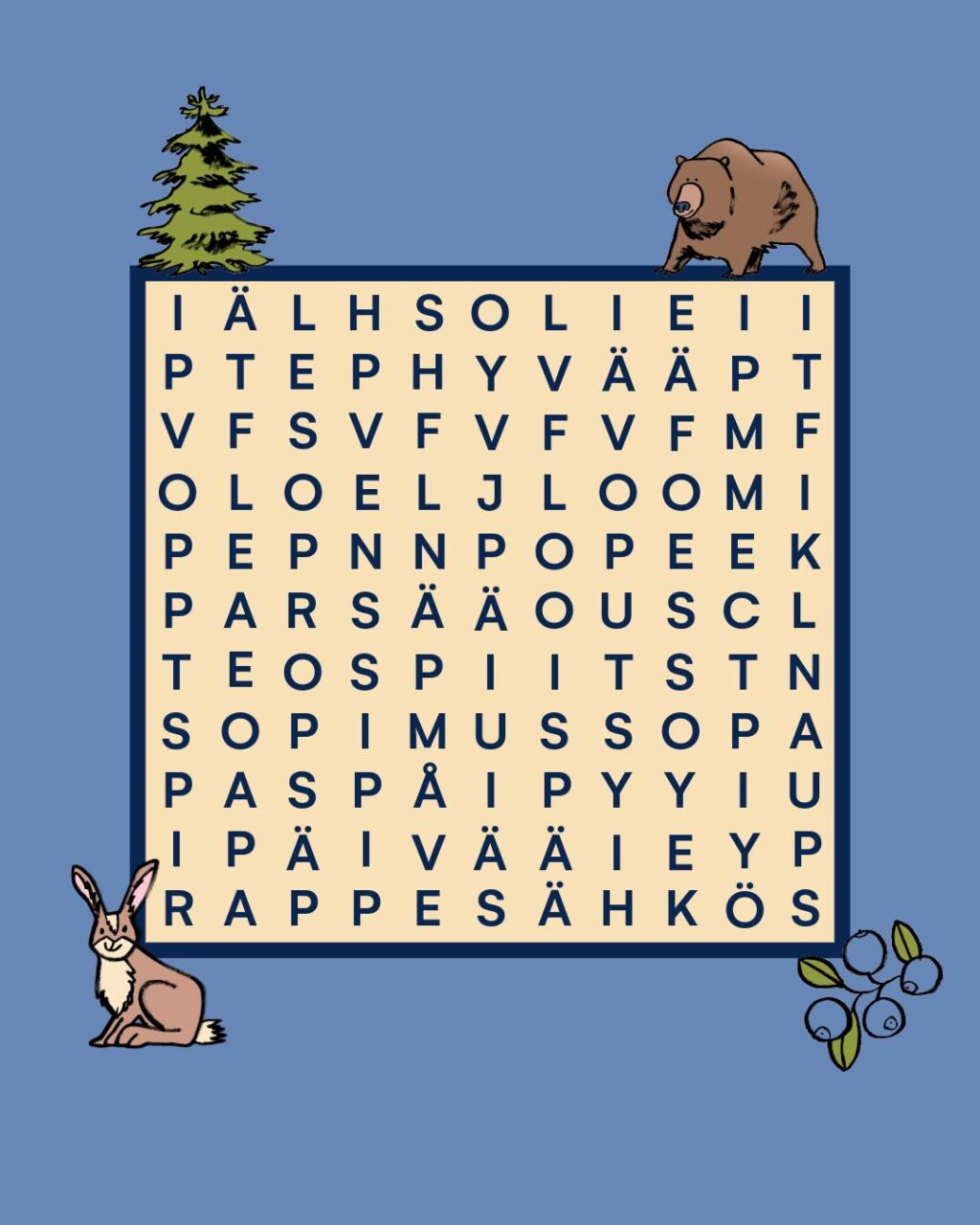 Tänään juhlitaan Suomea! Minkä toivotuksen löydät ristikosta? ??