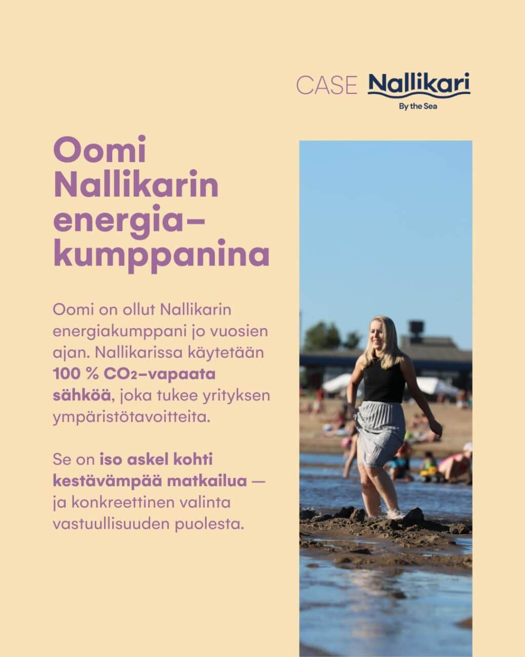Nallikari tunnetaan Oulun maamerkkinä ja yhtenä kaupungin rakastetuimmista matkailukohteista.☀️ "Meidän asiakaskuntamme on todella moninainen. Nallikariin tullaan perhelomalle, kokoukseen, työreissulle tai ihan vain viettämään aikaa. Se on meidän vahvuutemme", kertoo toimitusjohtaja Sirpa Walter.Ympärivuotinen matkailu vaatii toimiakseen joustavia ratkaisuja. Oomin puolelta on ollut tärkeää varmistaa, että sähköä on saatavilla niin vilkkaimpina kesäkuukausina kuin talven hiljaisempina hetkinä, ja että sopimukset tukevat tätä rytmiä.Lue lisää Nallikarista sekä muiden yritysasiakkaidemme kokemuksista sivuiltamme, linkin löydät biosta! ☀️ #oomi #yrityksille #töitävarten