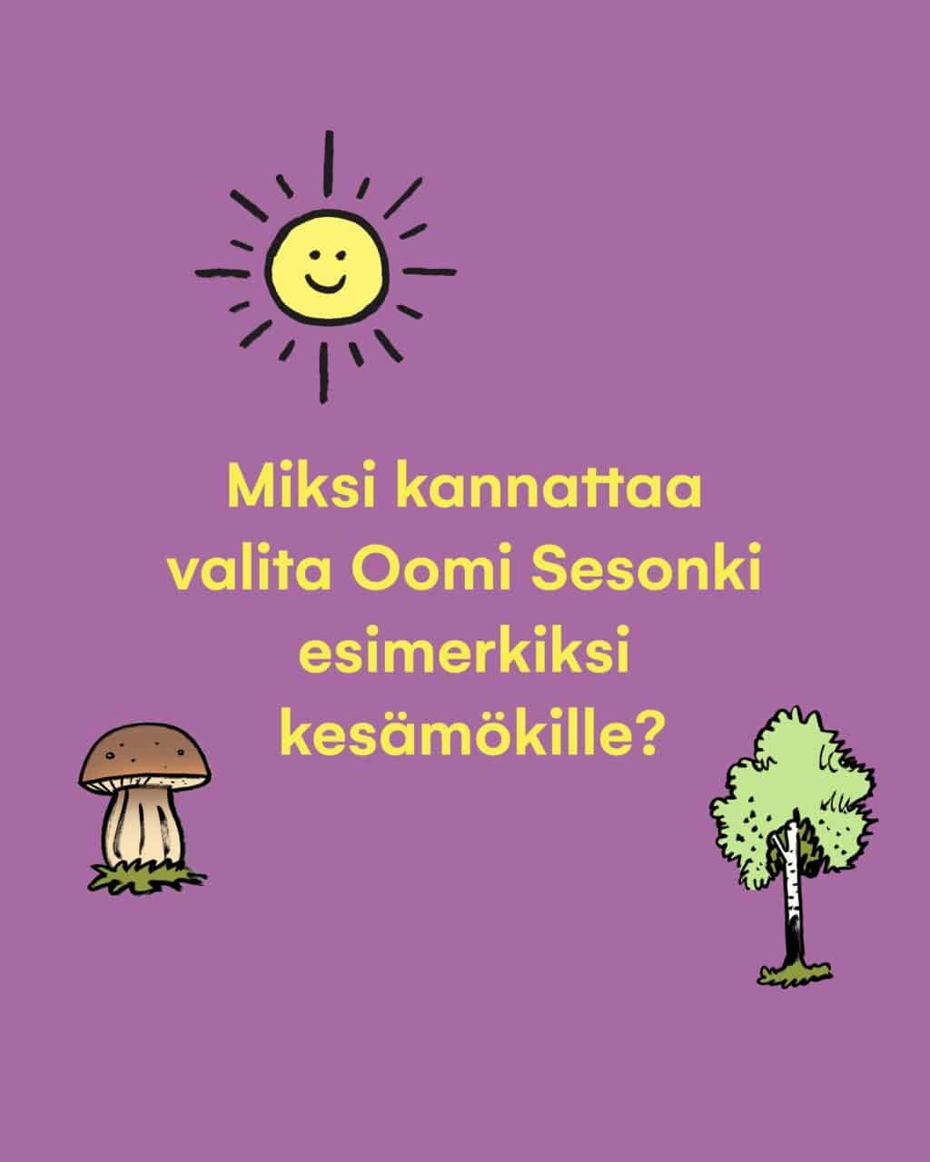 Kaipaatko sähkösopimusta, joka mukautuu tarpeisiisi sesongin mukaan? 🧐 Oomi Sesonki saattaa olla juuri se oikea sinulle!Oomi Sesonki -sopimuksella saat kiinteähintaisen turvan talvella ja spot-hinnan edut kesällä. Sähkösoppari on 12 kk määräaikainen, ja voit räätälöidä sopimuksesi tuotantotavan valitsemalla esimerkiksi Oomi Uusiutuvan tai Oomi Hiilineutraalin.#oomi #sähkö